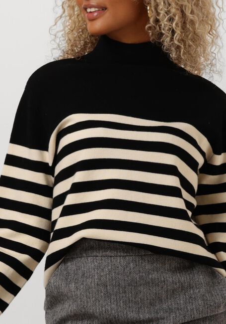 Schwarze MINUS Pullover LUPI STRIPE KNIT PULLOVER - large
