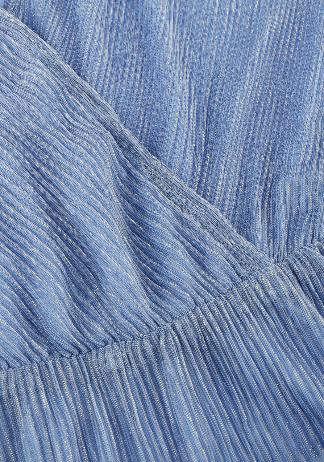 Hellblau FREEBIRD Minikleid F-JER-PLISSE-LUREX-26-1 - large