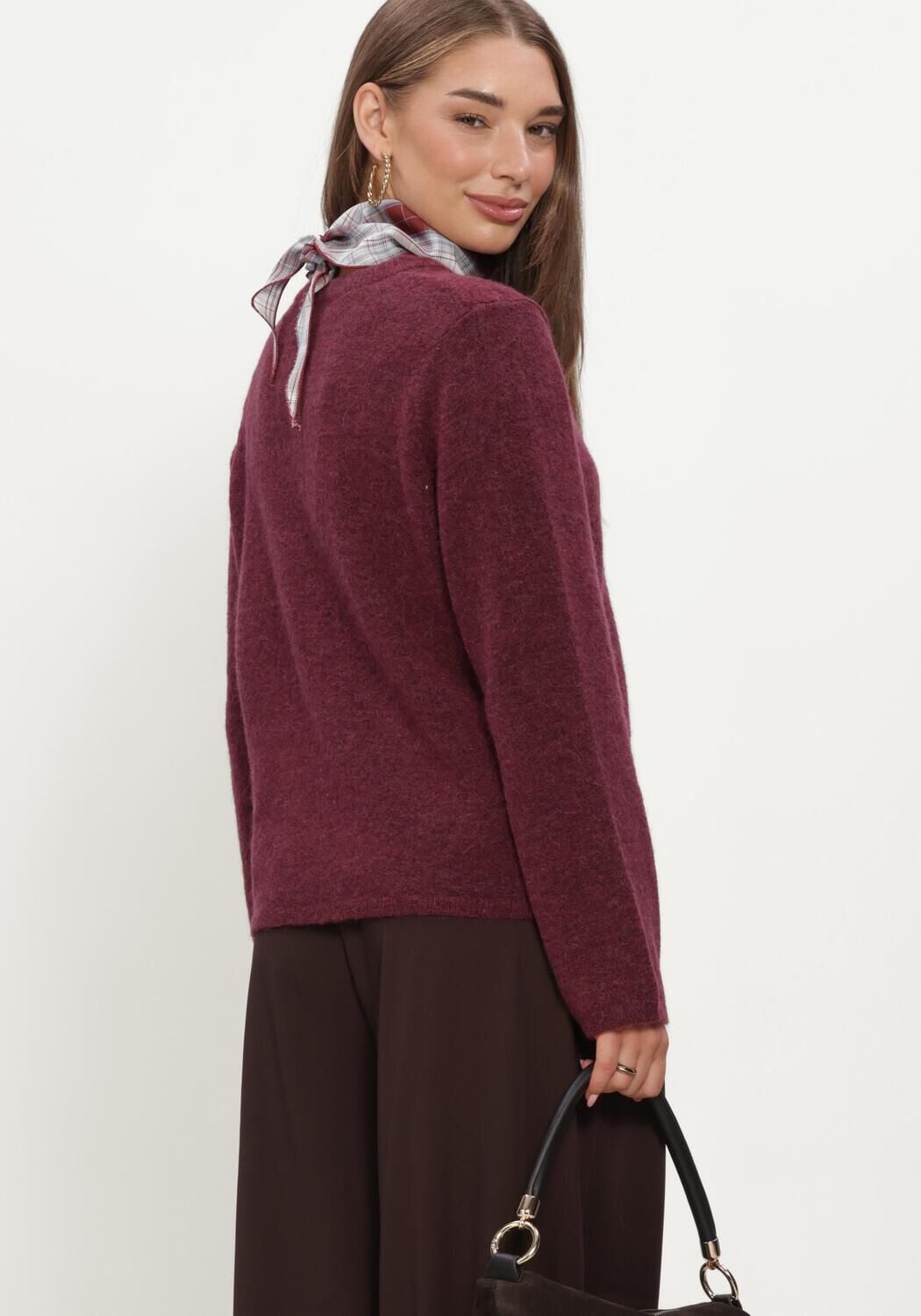 Bordeaux SELECTED WOMEN Strickjacke SLFLULU NEW LS KNIT CARDIGAN - large