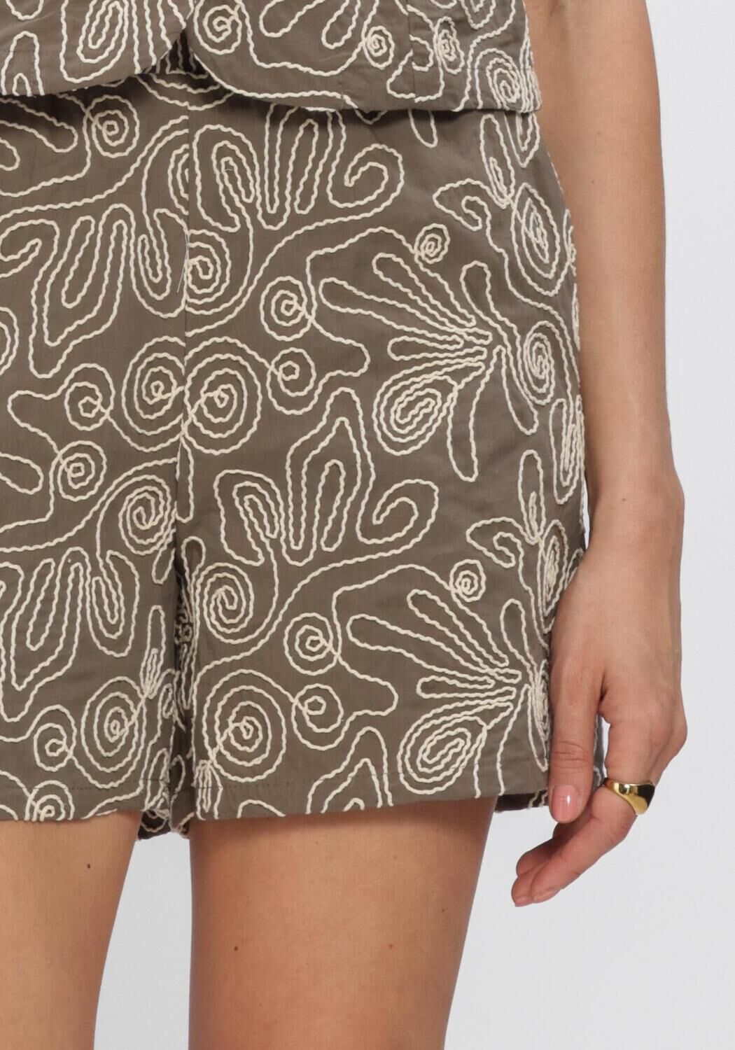 Braune OBJECT Kurze Hosen OBJKERRY HW SHORTS - large