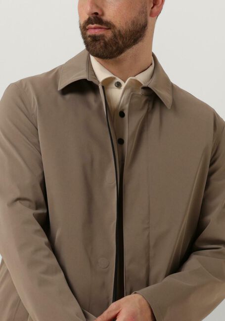Taupe PROFUOMO Regenjacke OUTERW MGNT CLSR LONG - large