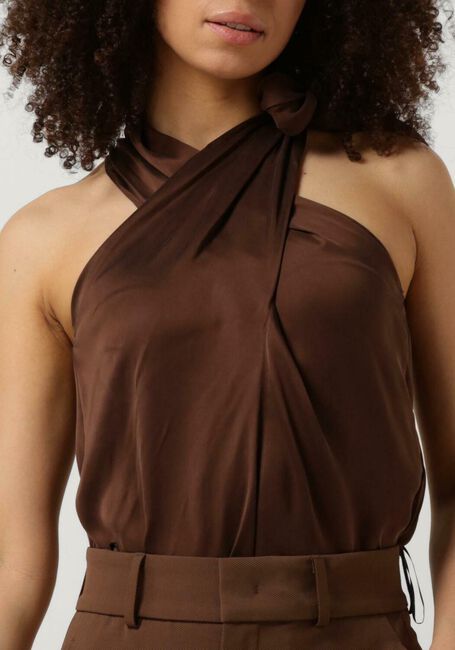 Braune VANILIA Top SATIN CHIC HALTER - large