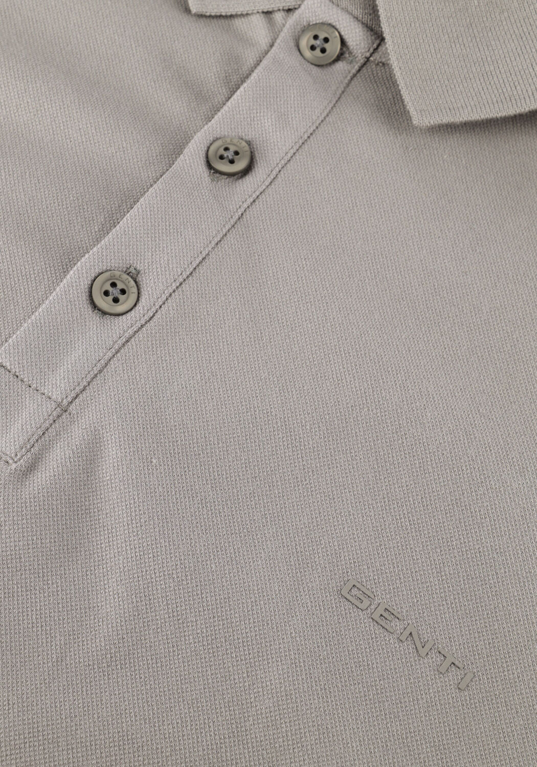 Taupe GENTI Polo-Shirt POLO 3 BUTTON SS 1219 - large