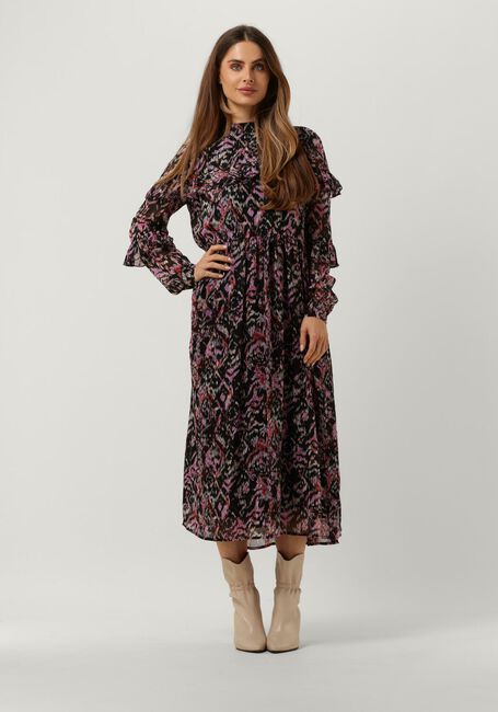 Schwarze NOTES DU NORD Midikleid FABIOLA LUREX MIDI DRESS - large