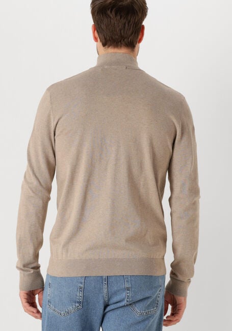 Beige SELECTED MEN Pullover SLHBERG HALF ZIP CARDIGAN NOOS - large