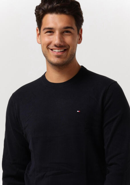 Blaue TOMMY HILFIGER Pullover CORE COTTON-SILK CNECK - large
