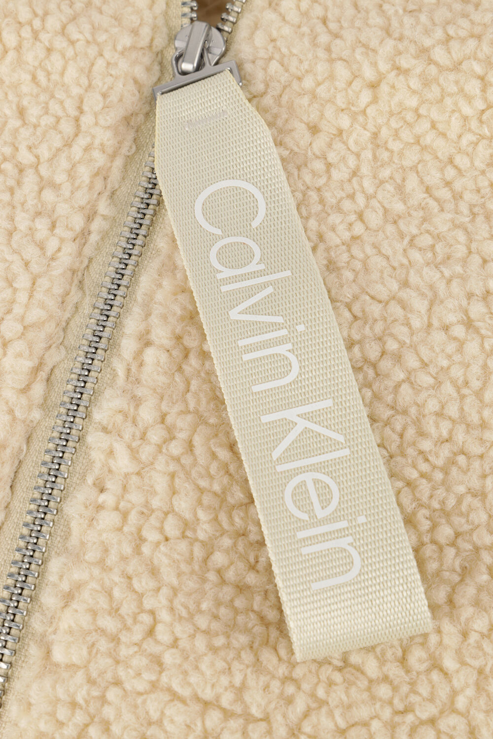 Beige CALVIN KLEIN Teddy-Jacke SHERPA JACKET - large