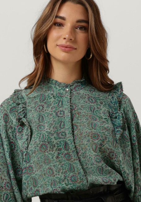 Blaue SISSEL EDELBO Blusen JUANA SILK SHIRT - large