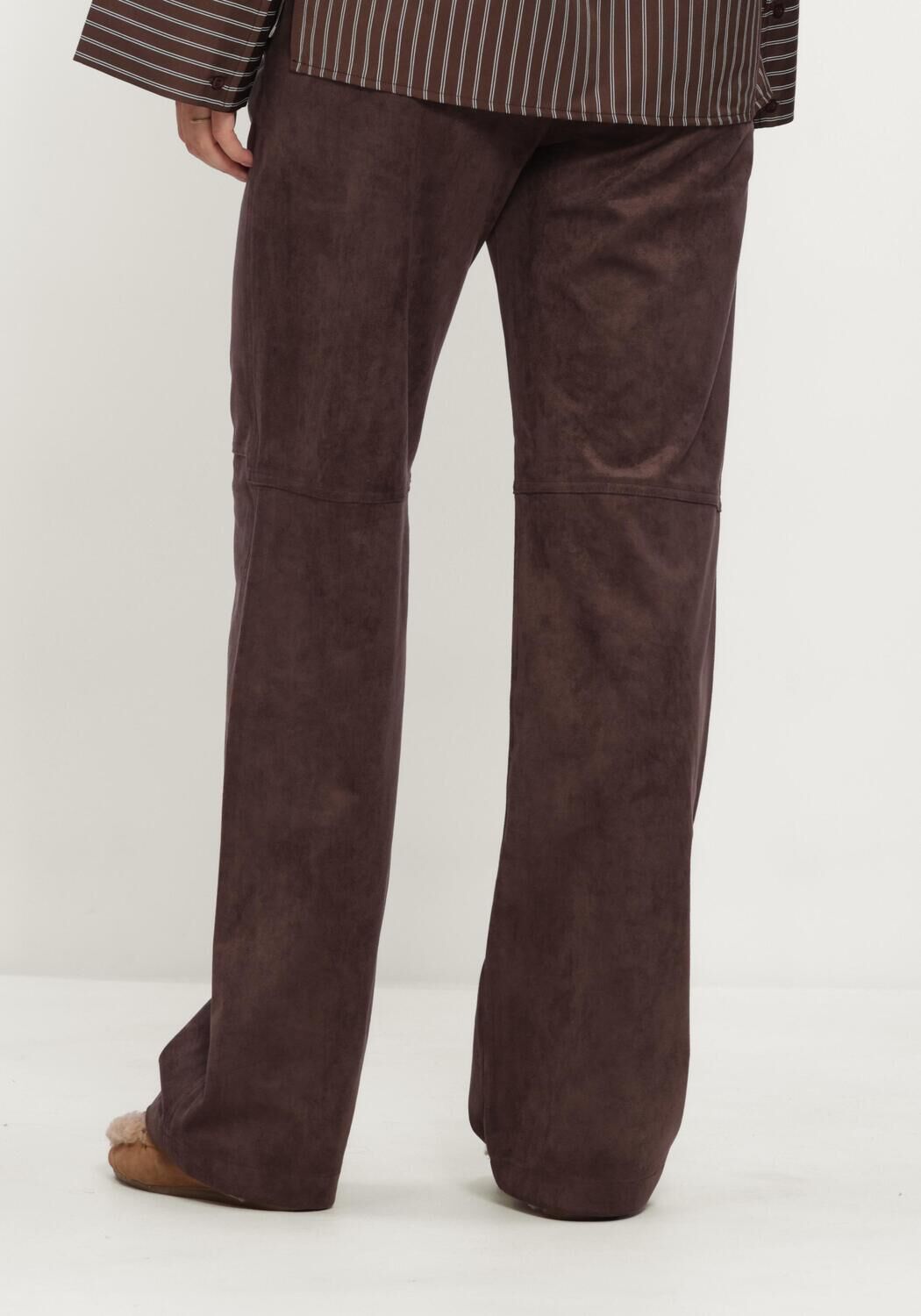 Braune MAC Lange Hosen 0455 VELOUR CHIARA WIDE LEG - large