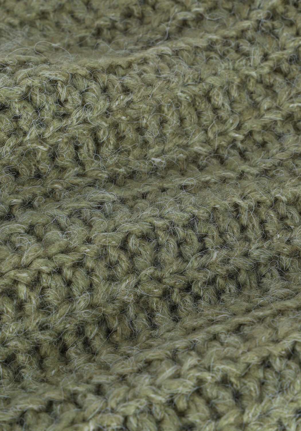 Gr&uuml;ne NA-KD Pullover CROPPED KNITTED HIGH NECK SWEATER - large