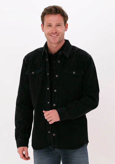 Schwarze COLOURFUL REBEL Overshirt MASON WASHED DENIM SHIRT - large