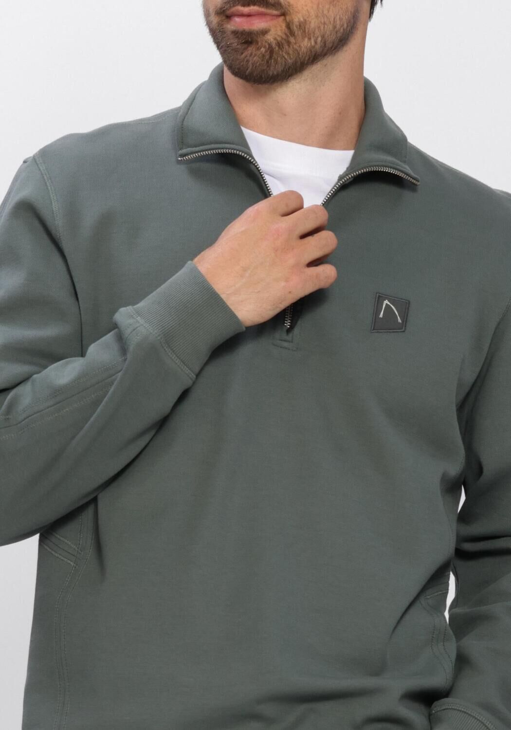 Dunkelgr&uuml;n CHASIN Pullover RYDEN ZIP-UP - large