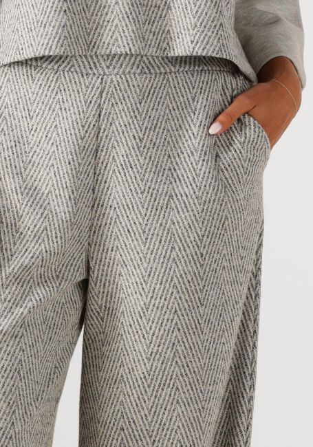 Graue SUMMUM Weite Hose WIDE LEG HERRINGBONE BROEK - large