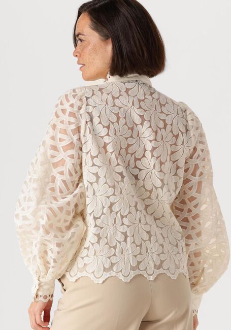 Weiße SUMMUM Blusen BLOUSE LACE ORGANZA - large