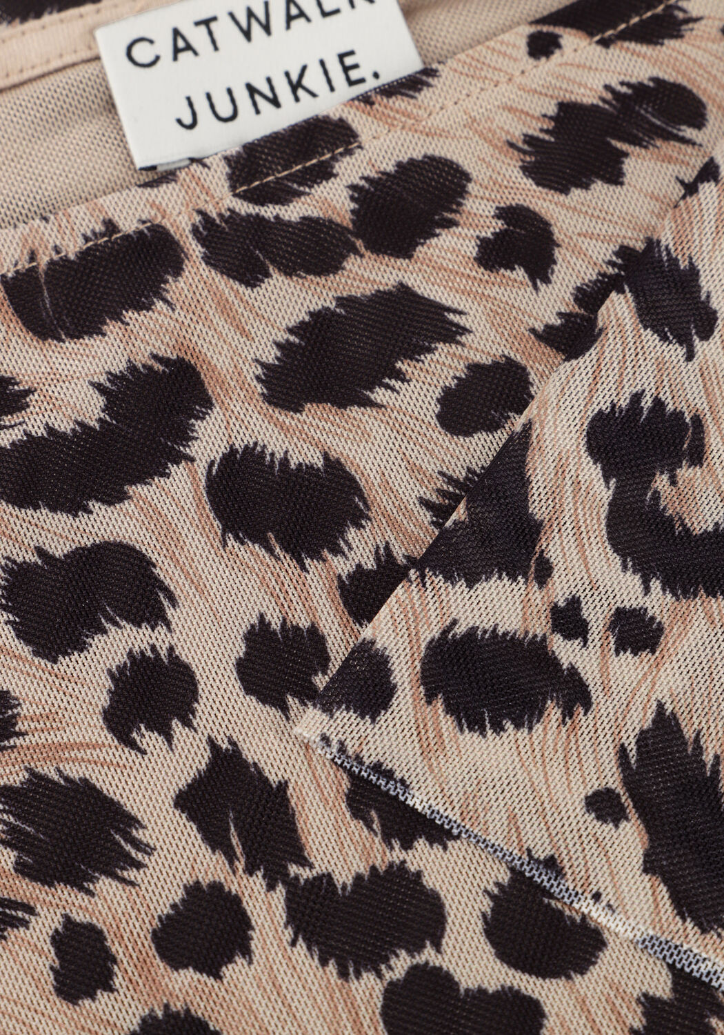 Graue CATWALK JUNKIE Tops & T-shirts CHEETAH MESH LONG SLEEVE - large
