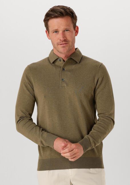 Olive PROFUOMO Polo-Shirt POLO ONEPIECE LS - large