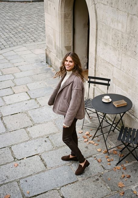 Braune KNIT-TED Jacken JILL JACKET - large