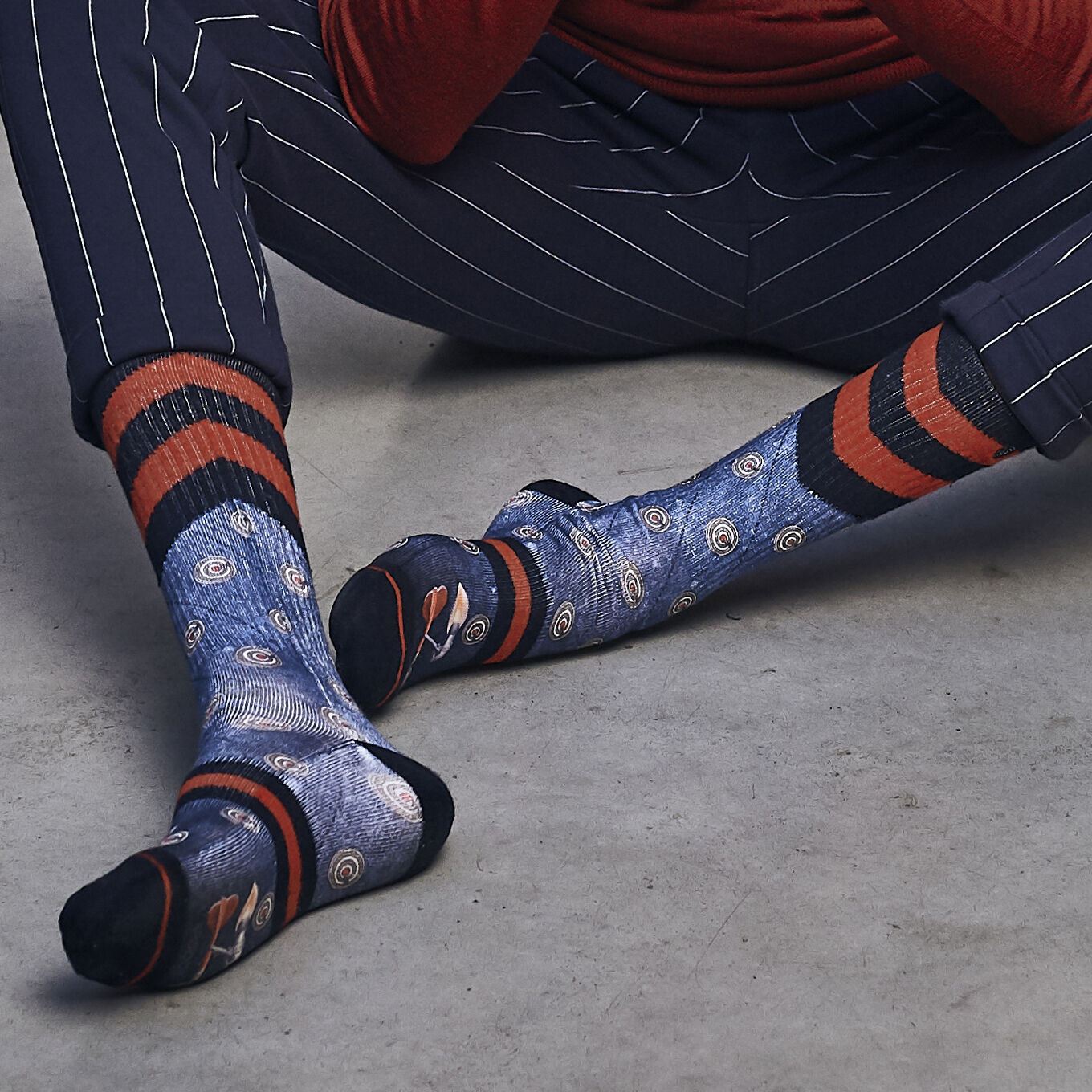 Blaue XPOOOS Socken BARNEY - large