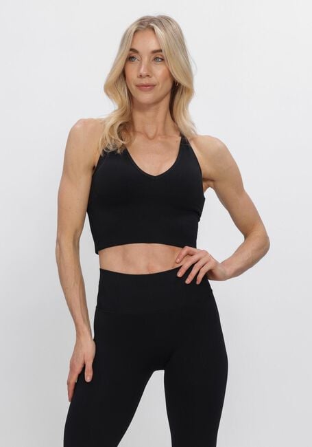 Schwarze AIM'N Top SHAPE SEAMLESS CROSS BACK BRALETTE - large