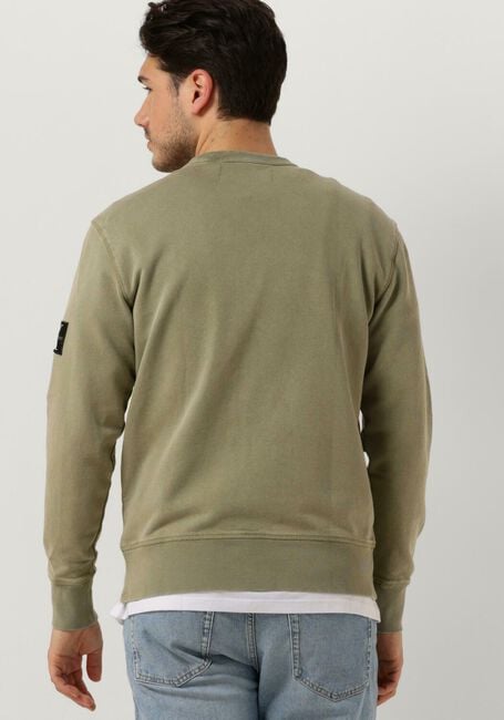 Grüne CALVIN KLEIN Sweatshirt WASHED BADGE CREW NECK - large