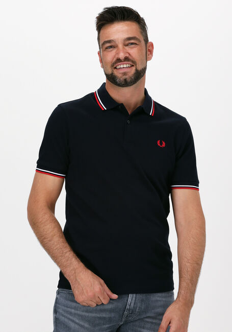 Dunkelblau FRED PERRY Polo-Shirt TWIN TIPPED FRED PERRY SHIRT - large