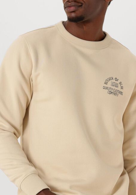Beige BUTCHER OF BLUE Sweatshirt ARMY FRAT CREW - large
