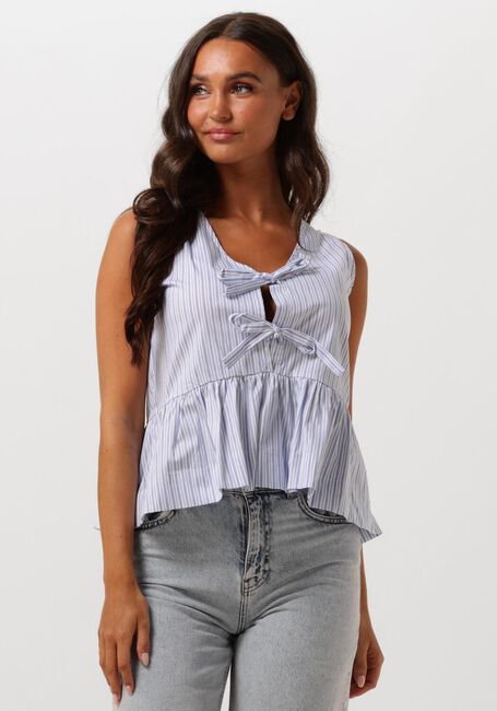 Hellblau NEO NOIR Top MANJA STRIPE TOP - large