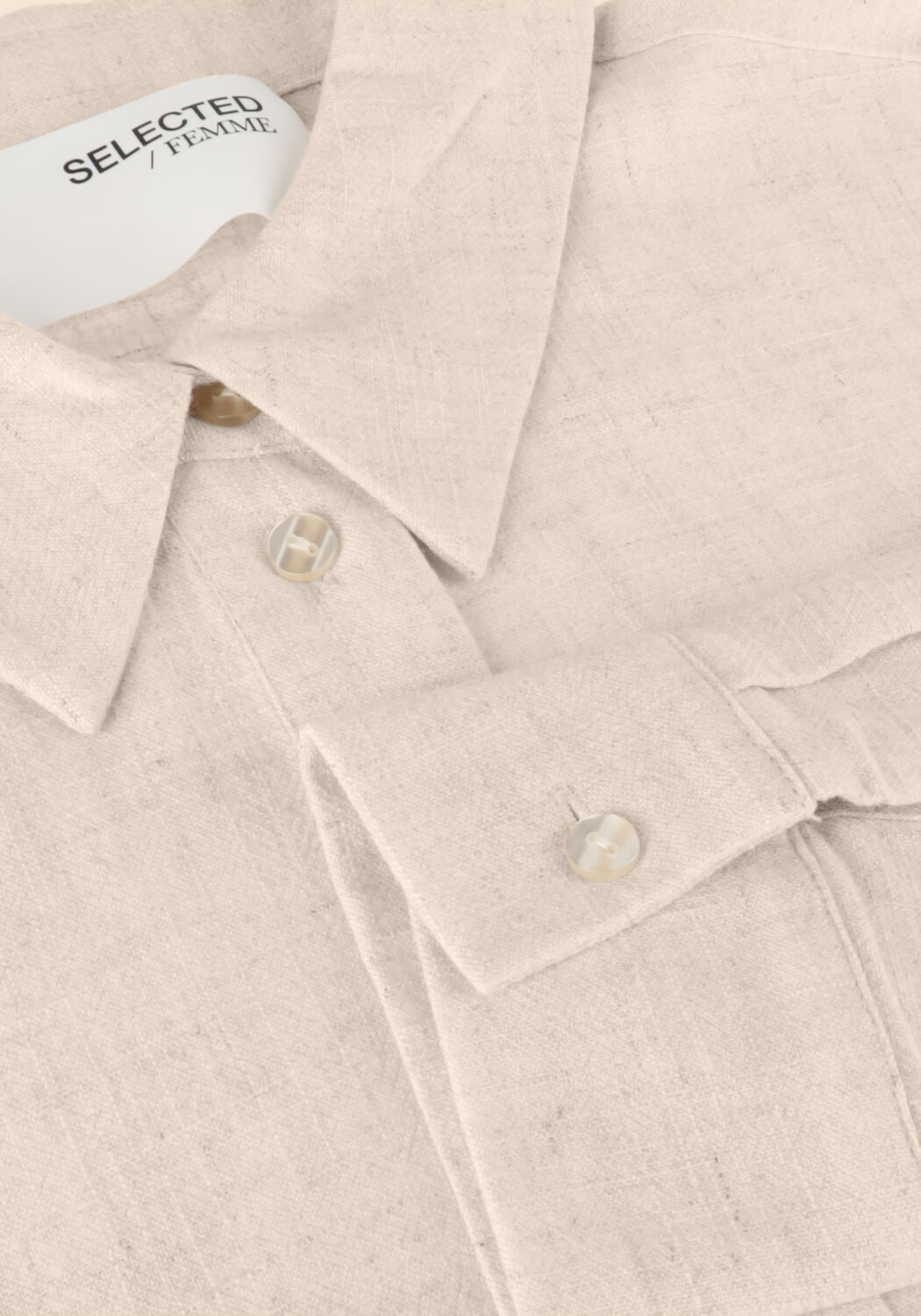 Beige SELECTED WOMEN Blusen SLFVIVA LS SHIRT - large