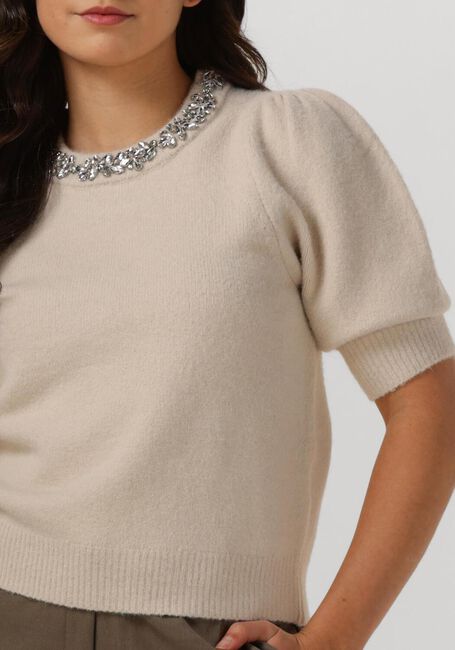 Ecru NEO NOIR Pullover MAIA STONE KNIT BLOUSE - large