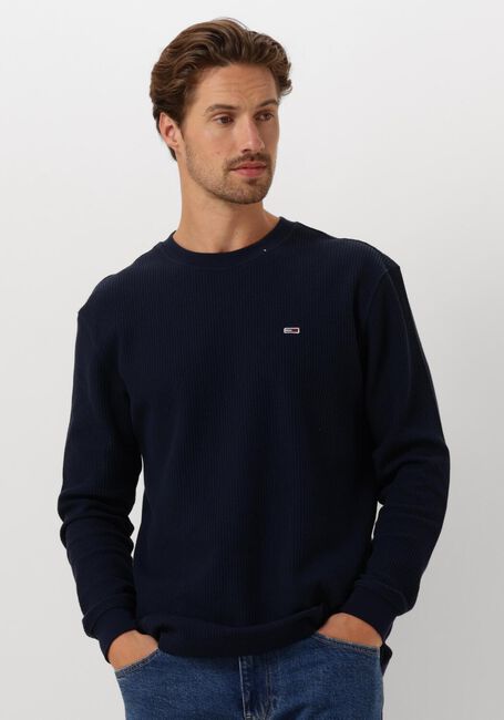 Dunkelblau TOMMY JEANS Pullover TJM REG WAFFLE L/S TEE - large