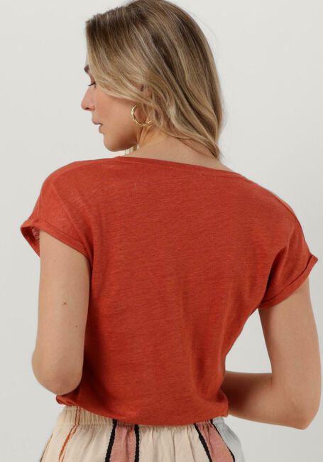 Rote BY-BAR T-shirt MILA ORGANIC LINEN TOP - large