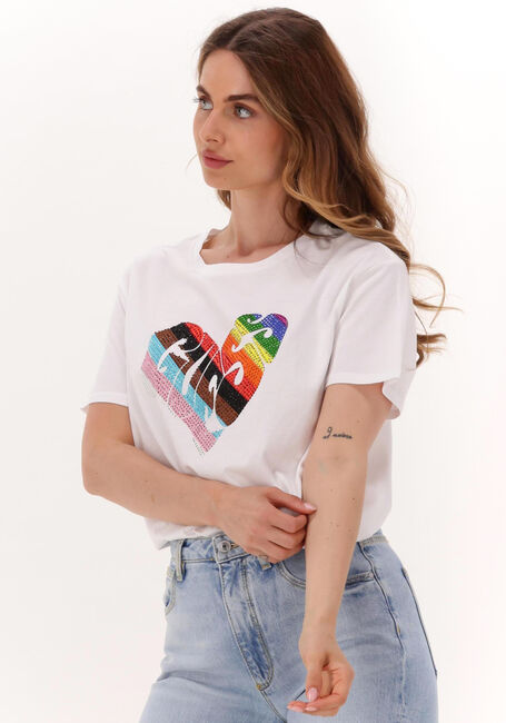 Wei&szlig;e GUESS T-shirt SS RAINBOW STREET TEE - large