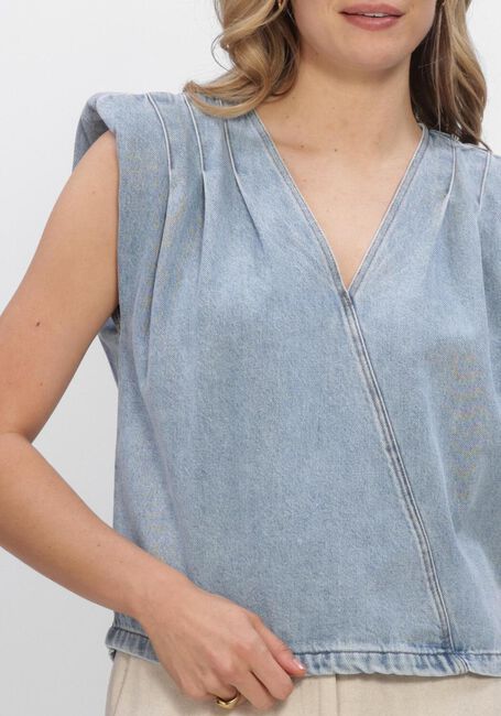 Hellblau CO'COUTURE Top ASJACC WRAP DENIM TOP - large