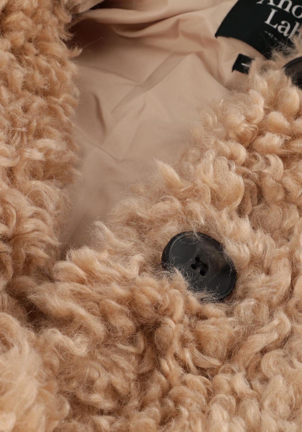 Braune ANOTHER LABEL Teddy-Jacke MOUSSY SHORT COAT - large