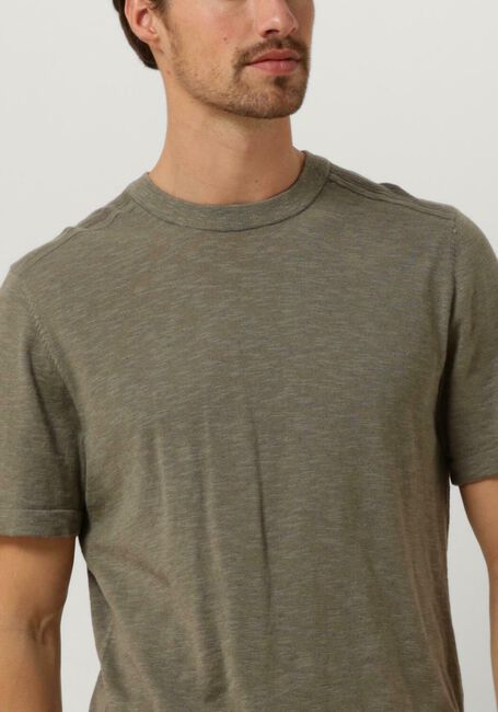 Grüne SELECTED HOMME T-shirt SLHBERG LINEN SS KNIT TEE NOOS - large