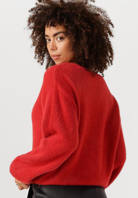 Rote JANSEN AMSTERDAM Pullover CAILY TRUI P 150 ROUND NECKLINE - large