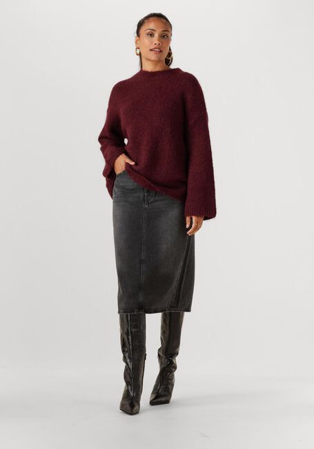 Bordeaux SELECTED WOMEN Pullover SLFGABRIELLA LS KNIT NEW O-NECK - large