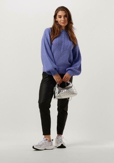 Blaue OBJECT Pullover OBJNOVA STELLA CABLE KNIT PULLOVER NOOS - large