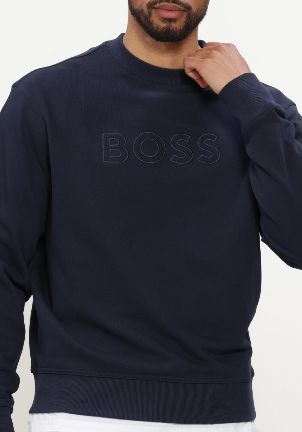 Dunkelblau BOSS ORANGE Pullover WE_LOGO - large
