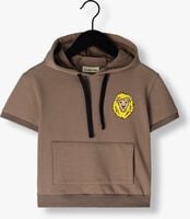 Taupe CARLIJNQ Sweatshirt LION - HOODIE SHORT SLEEVE - medium