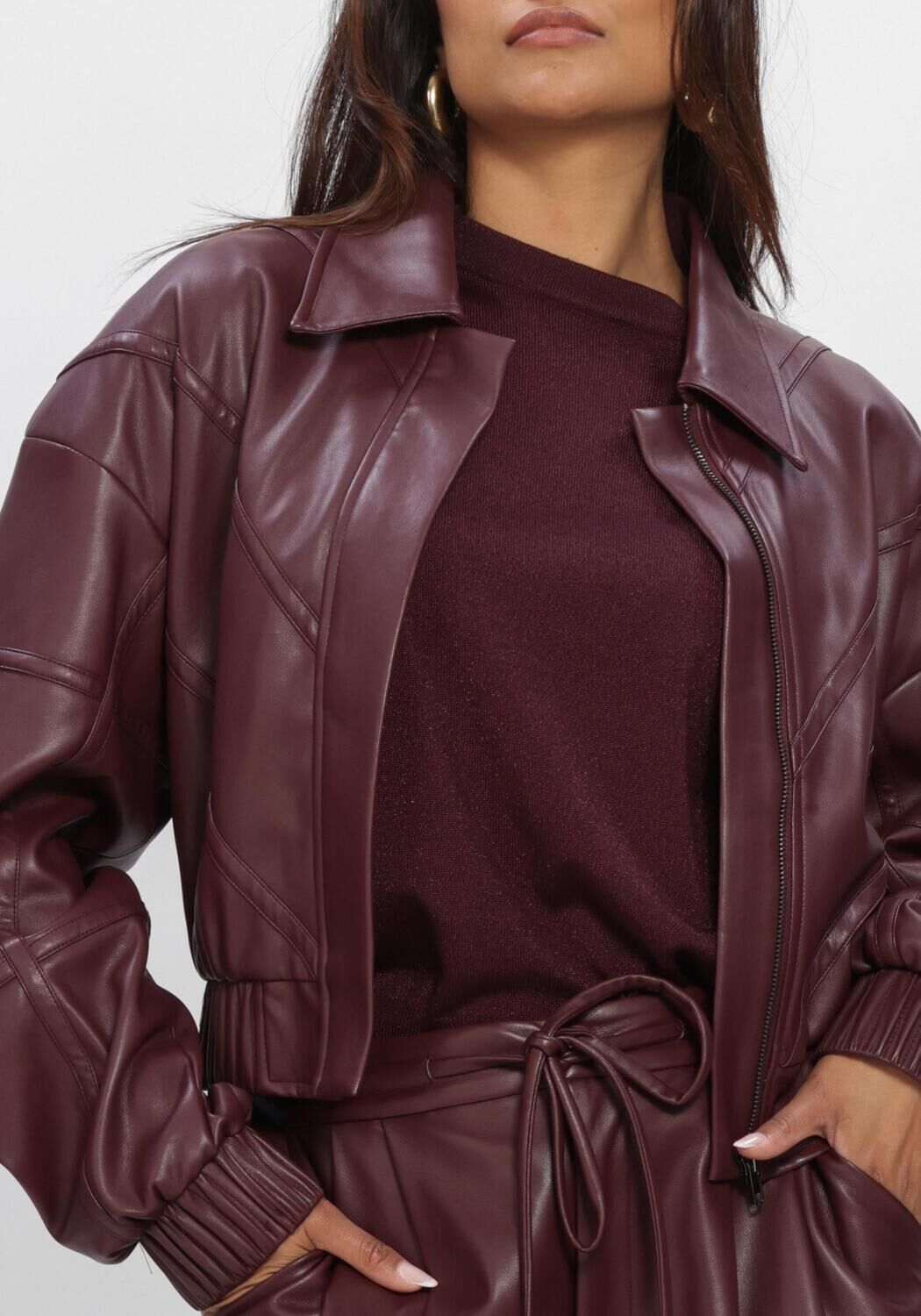 Bordeaux AMAYA AMSTERDAM Jack RIVEN JACKET - large