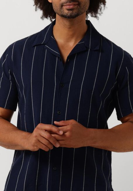 Dunkelblau SELECTED HOMME Casual-Oberhemd SLHREG-WEST SHIRT SS RESORT CAMP - large