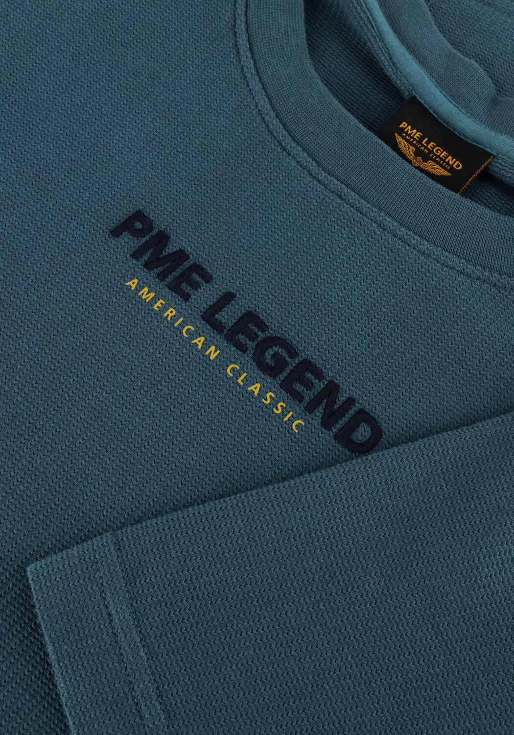Blaue PME LEGEND T-shirt FLAT WAFFLE JERSEY - large