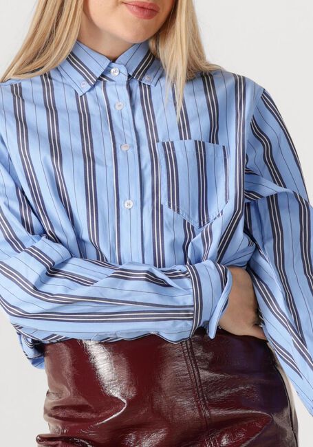 Blaue HAUTE L'AMITIÉ Blusen BUTTON DOWN STRIPE SHIRT - large