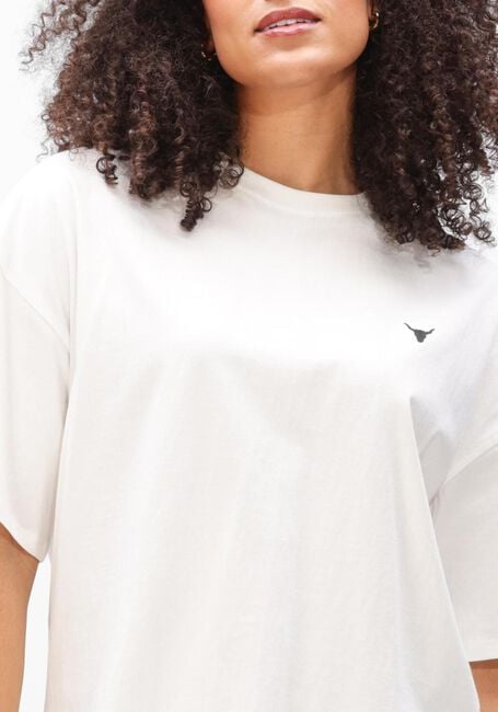 Wei&szlig;e ALIX THE LABEL T-shirt LADIES KNITTED BULL T-SHIRT - large