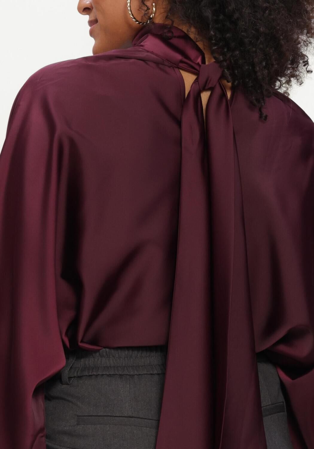 Bordeaux Y.A.S. Top YASPELANA LS TIE TOP - large