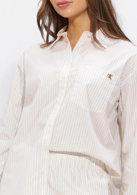 Wei&szlig;e CALVIN KLEIN Blusen YARNDYE COTTON POPLIN RELAXED SH - large
