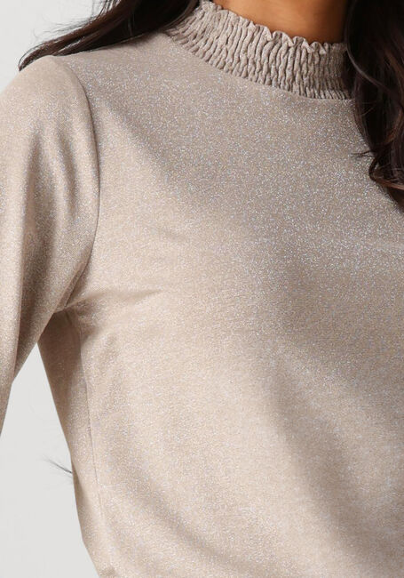 Beige SUMMUM Pullover SMOCKED TOP FINE LUREX JERSEY - large