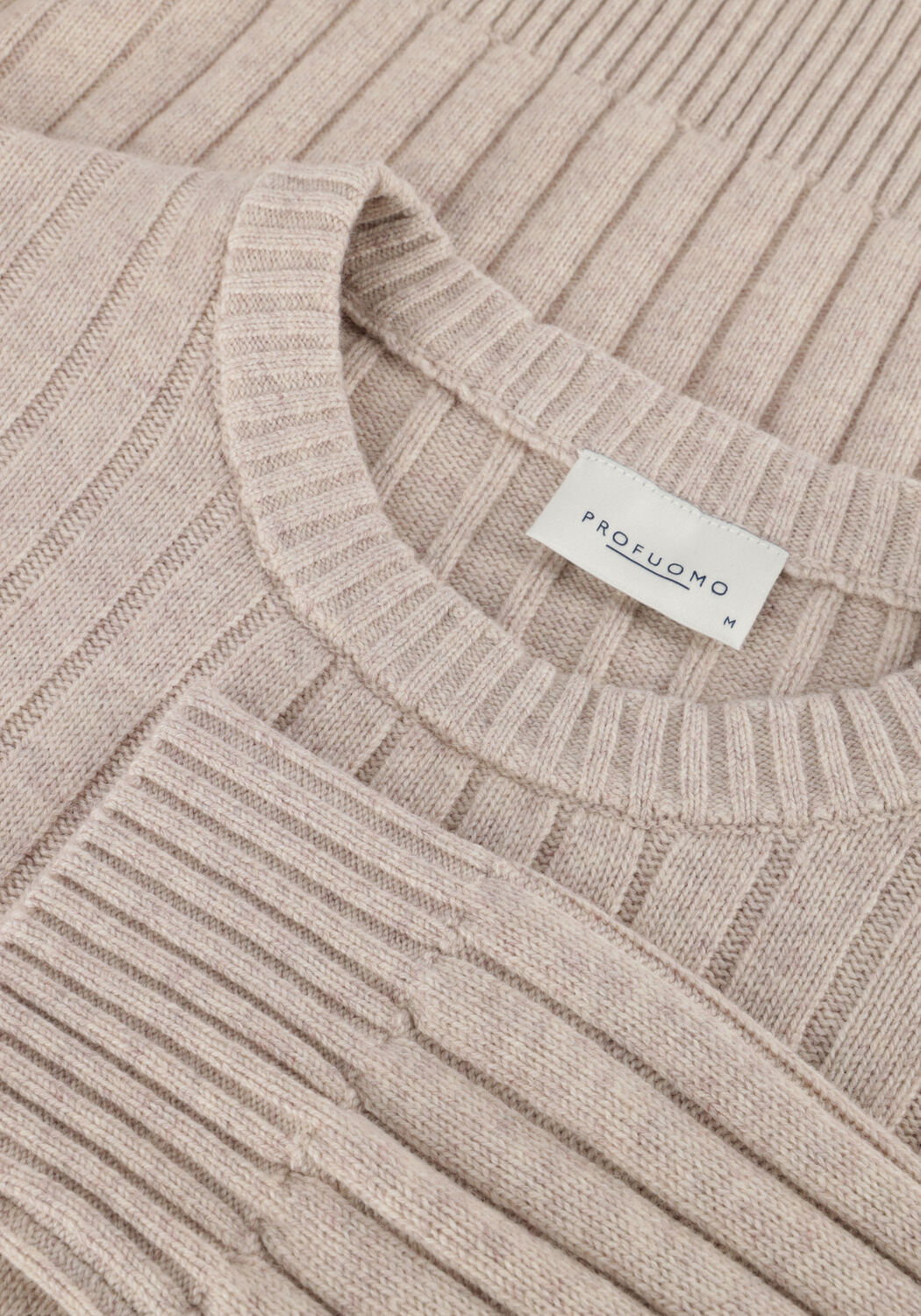 Beige PROFUOMO Pullover PULLOVER CREW NECK WOOL BLEND - large