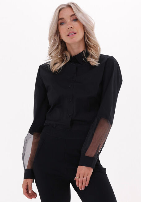 Schwarze 10DAYS Blusen CONTRAST ORGANZA SHIRT POPLIN - large